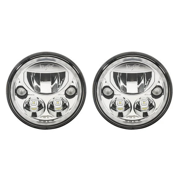 Load image into Gallery viewer, Vision X Vortex Round 7&quot; LED Headlamp Kit with Halo Ring for 76-86 Jeep CJ and 97-06 Wrangler TJ
