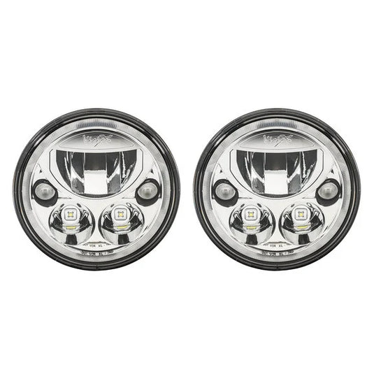 Vision X Vortex Round 7" LED Headlamp Kit with Halo Ring for 76-86 Jeep CJ and 97-06 Wrangler TJ