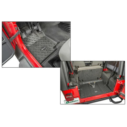 Quadratec Front & Cargo Floor Liners for 76-95 Jeep CJ & Wrangler YJ