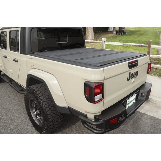 TACTIK 2433109 Low Profile Hard Tri-Fold Tonneau Cover for 20-24 Jeep Gladiator JT