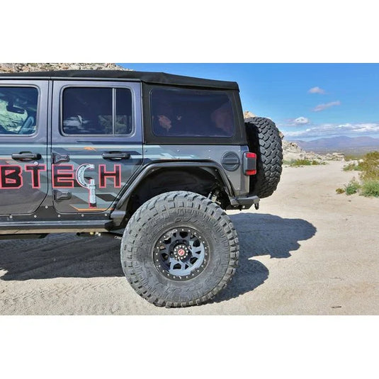 Fabtech FTS24213 Rear Steel Tube Fender Flares for 18-24 Jeep Wrangler JL