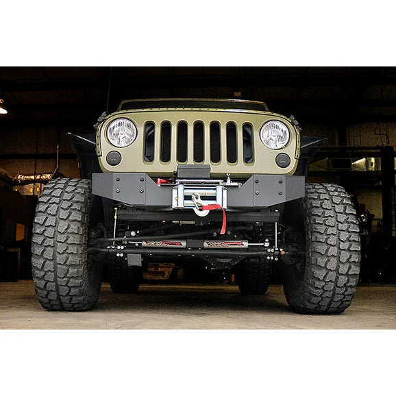 Load image into Gallery viewer, Rough Country Hybrid Stubby Front Winch Bumper for 07-18 Jeep Wrangler JK
