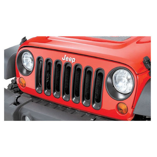 Rugged Ridge 11306.30 Grille Inserts in Black for 07-18 Jeep Wrangler JK