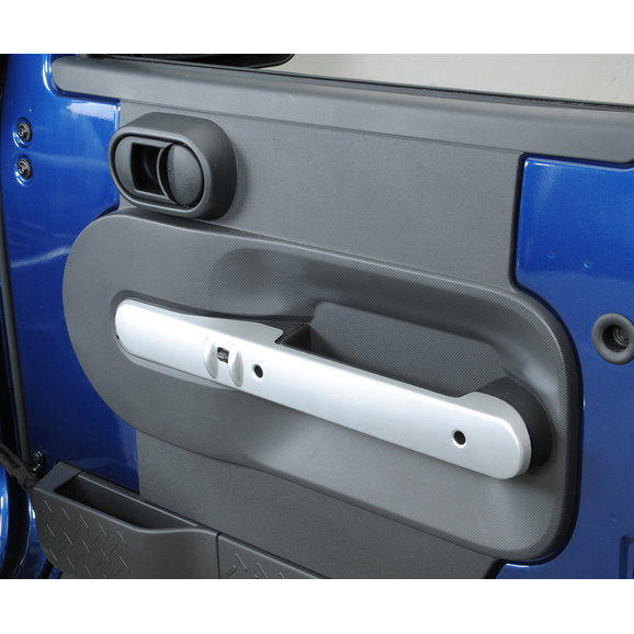 Load image into Gallery viewer, Rugged Ridge Front Door Handle Trim for 07-10 Jeep Wrangler JK with Power Locks
