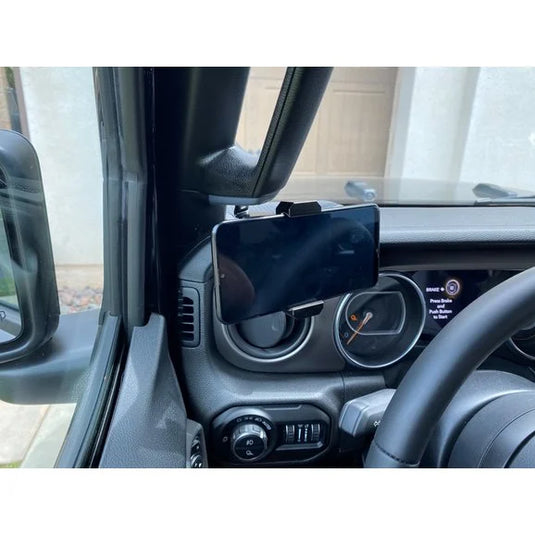 Overtread Grab Handle Phone Mount for 18-23 Jeep Wrangler JL and Gladiator JT