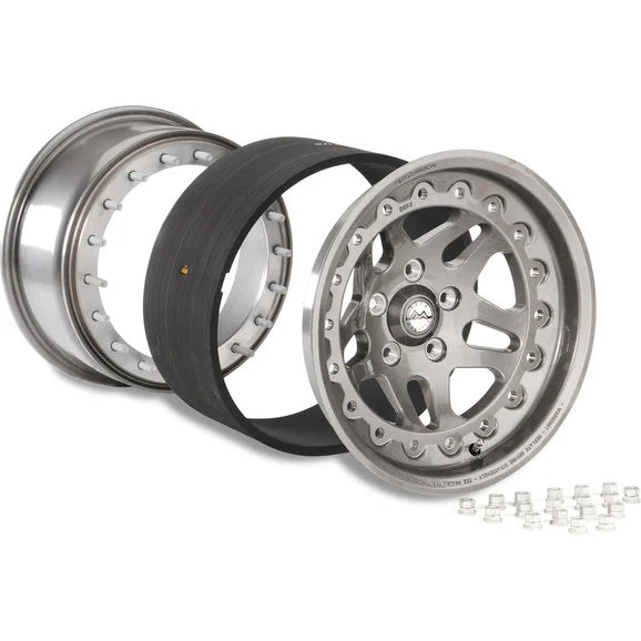 Load image into Gallery viewer, Hutchinson Wheels WA-0566-047 Rock Monster Wheels in Silver for 55-86 Jeep CJ
