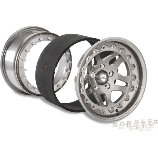 Hutchinson Wheels WA-0566-047 Rock Monster Wheels in Silver for 55-86 Jeep CJ