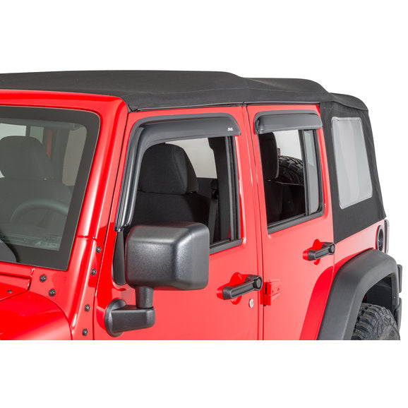 AVS 94249 Ventvisor in Smoke for 07-18 Jeep Wrangler Unlimited JK 4 Door with Full-Framed Doors