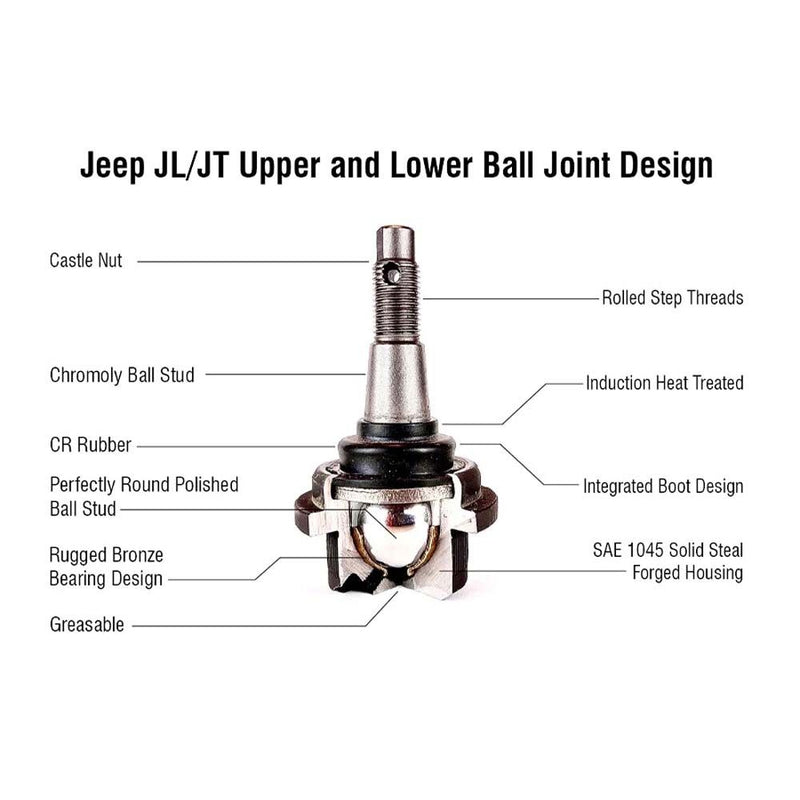 Load image into Gallery viewer, Apex Chassis Heavy Duty Ball Joint Kit for 2019-2022 Jeep Gladiator JT / 2018-2022 Jeep Wrangler JL/JLU Rubicon (2 Upper / 2 Lower)
