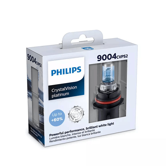 Philips 9004CVPS2 9004 CrystalVision Platinum 12V/55W Halogen Bulb Pair for 93-98 Jeep Grand Cherokee ZJ