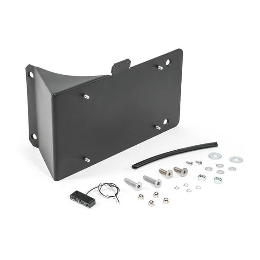 Warrior Products 1564 Side Mount License Plate Bracket with LED for 07-18 Jeep Wrangler JK with LED Rear Corners