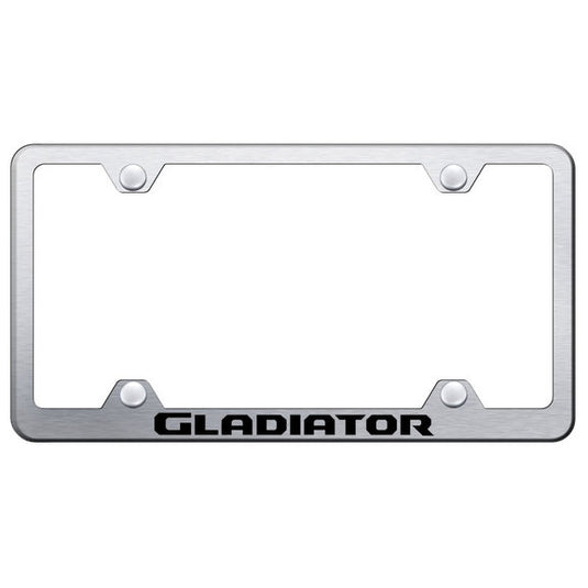 Automotive Gold Laser Etched Stainless Gladiator License Plate Frame