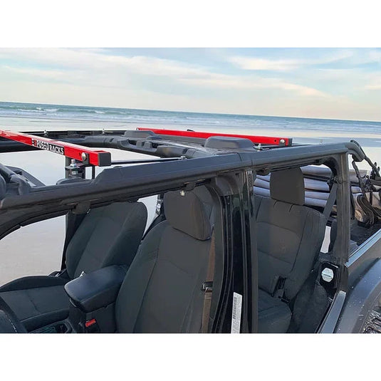 Exposed Racks Under Soft Top Roof Rack for 18-24 Jeep Wrangler Unlimited JL 4-Door