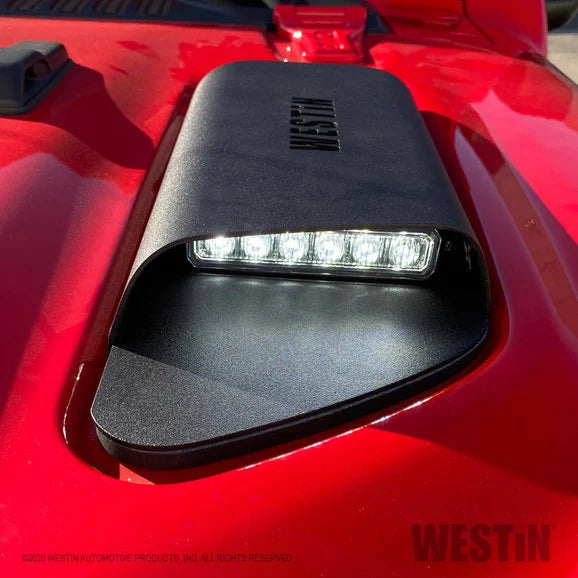 Load image into Gallery viewer, Westin 62-41115 LED Hood Scoops for 18-24 Jeep Wrangler JL &amp; Gladiator JT Rubicon
