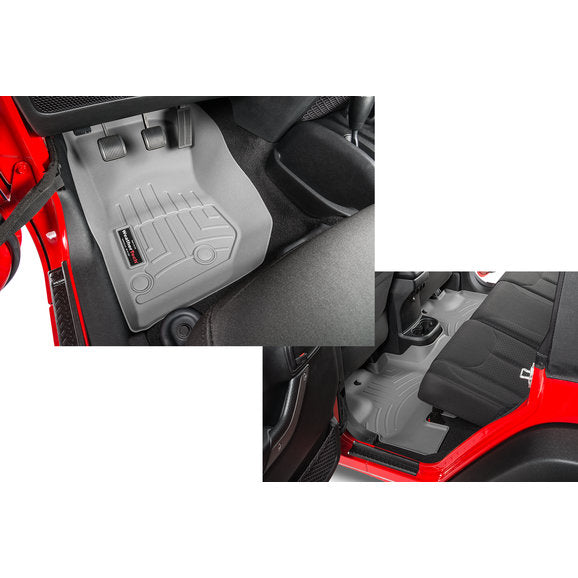 Load image into Gallery viewer, WeatherTech DigitalFit Front &amp; Rear FloorLiner for 14-18 Jeep Wrangler Unlimited JK 4 Door
