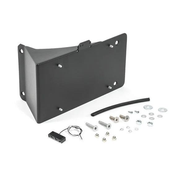 Load image into Gallery viewer, Warrior Products 1563 Side Mount License Plate Bracket with LED for 07-18 Jeep Wrangler JK
