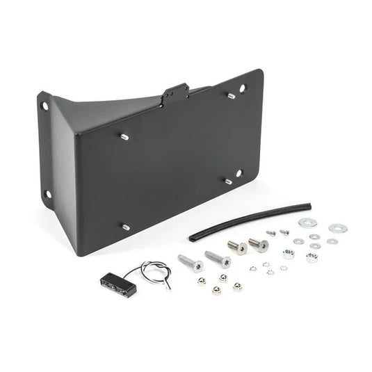 Warrior Products 1563 Side Mount License Plate Bracket with LED for 07-18 Jeep Wrangler JK