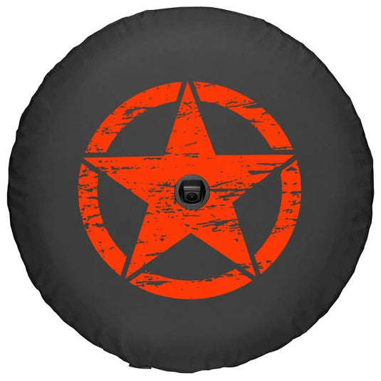 Boomerang Enterprises Distressed Star Logo Tire Cover for 18-20 Jeep Wrangler JL