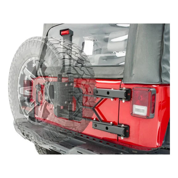 Load image into Gallery viewer, Aries 2563000 Heavy Duty Swing Away Spare Tire Carrier for 07-18 Jeep Wrangler JK
