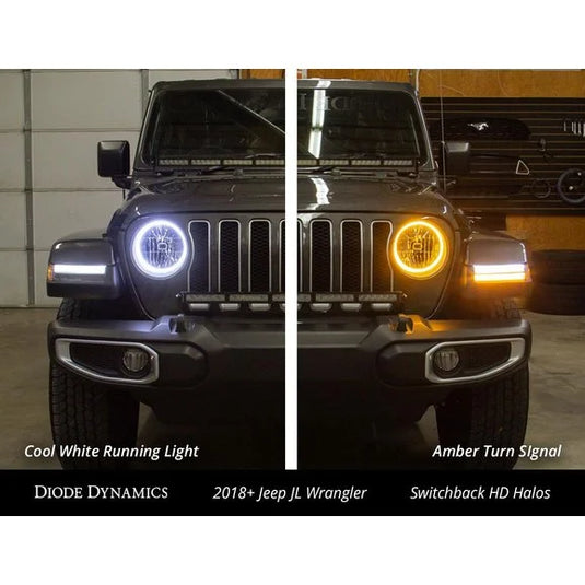 Diode Dynamics HD LED Headlight Halos for 18-24 Jeep Wrangler JL & Gladiator JT