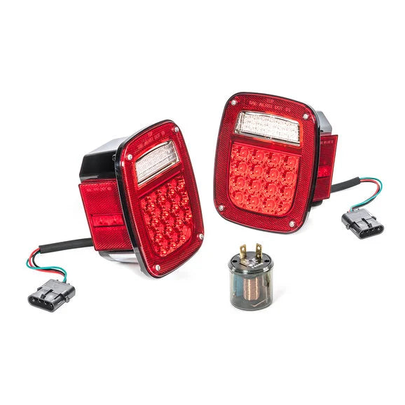 Load image into Gallery viewer, Quadratec LED Tail Light Kit for 91-95 Jeep Wrangler YJ
