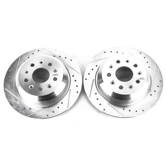 Power Stop Rear Drilled And Slotted Brake Rotor Pair for 18-24 Jeep Wrangler JL