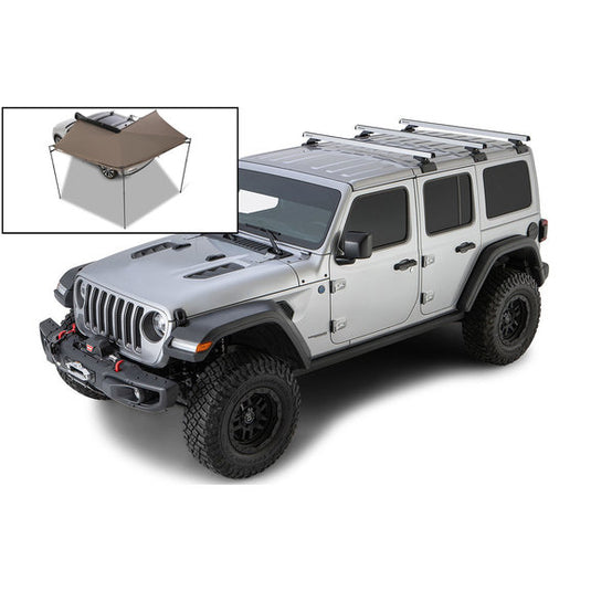 Rhino-Rack HD 59" 3-Bar Backbone Roof Rack for 18-20 Jeep Wrangler JL Unlimited with Hardtop