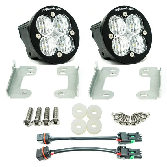 Baja Designs 447070 Squadron-R Sport LED Fog Pocket Light Kit for 18-24 Jeep Wrangler JL Sahara and Gladiator JT Overland