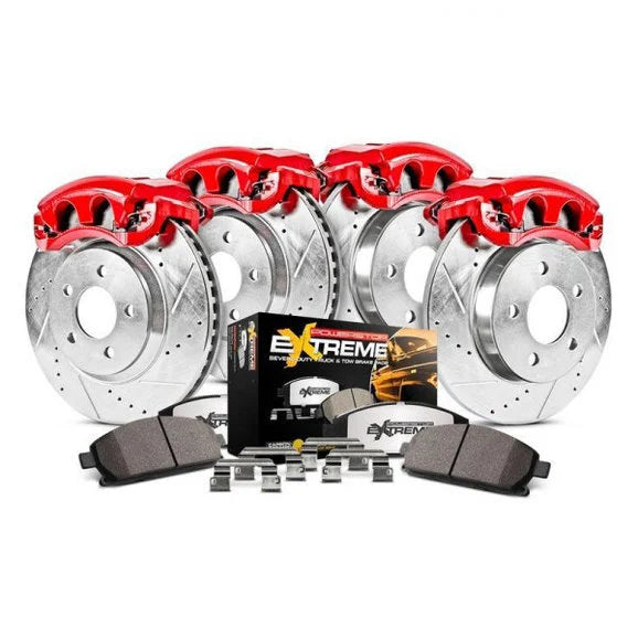 Power Stop KC7136-36 Front & Rear Z36 Extreme Performance Truck & Tow Brake Kit with Calipers for 16-18 Jeep Grand Cherokee WK2