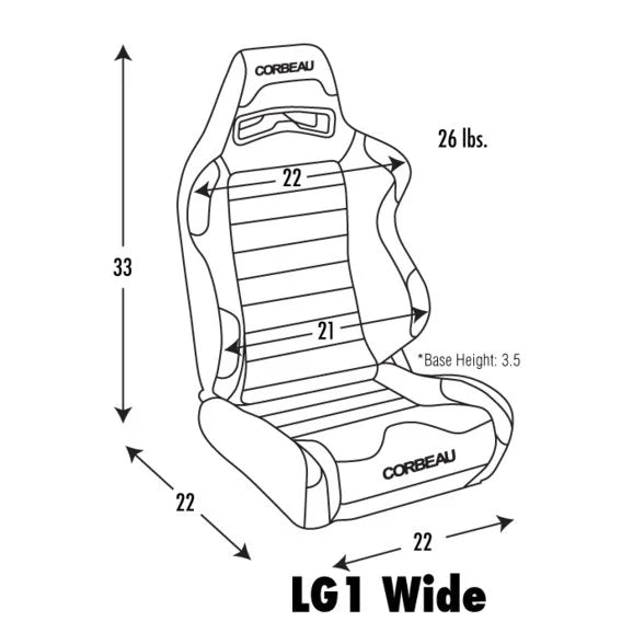 Load image into Gallery viewer, Corbeau LG1 Wide Front Seat Pair
