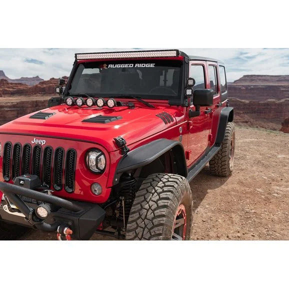 Load image into Gallery viewer, Rugged Ridge 11615.48 Front &amp; Rear Steel Tube Fender Flares for 07-18 Jeep Wrangler JK
