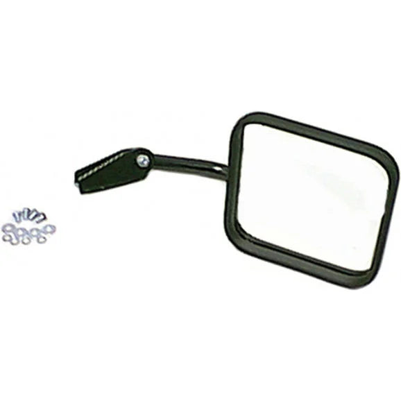 Rugged Ridge 11001.06 Passenger Side Convex Mirror & Arm in Black for 58-86 Jeep CJ-5, CJ-6, CJ-7 & CJ-8 Scrambler