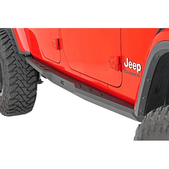 Load image into Gallery viewer, Rough Country 90802 Heavy Duty Rocker Sliders for 20-24 Jeep Gladiator JT
