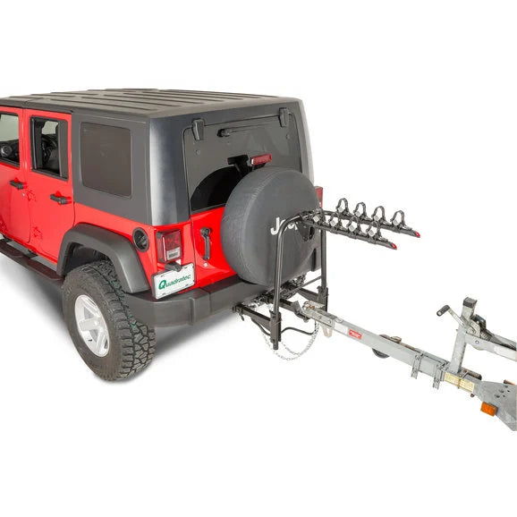 Load image into Gallery viewer, VersaHitch with Bike Rack, Jeep Logo Hitch Plug &amp; Wiring Kit for 07-18 Jeep Wrangler JK
