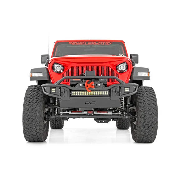 Load image into Gallery viewer, Rough Country 10647 Tubular Front Winch Bumper for 07-24 Jeep Wrangler JL, JK &amp; Gladiator JT
