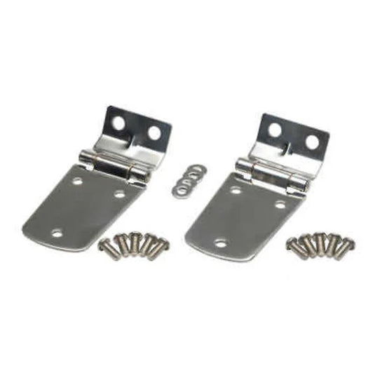 Kentrol Stainless Steel Hood Hinge Set for 97-06 Jeep Wrangler TJ & Unlimited