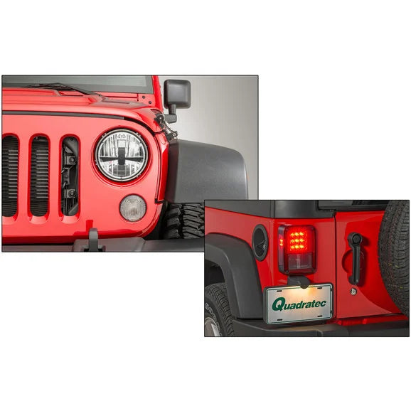 Load image into Gallery viewer, Quadratec Gen II LED Headlights &amp; LED Tail Lights for 07-18 Jeep Wrangler JK
