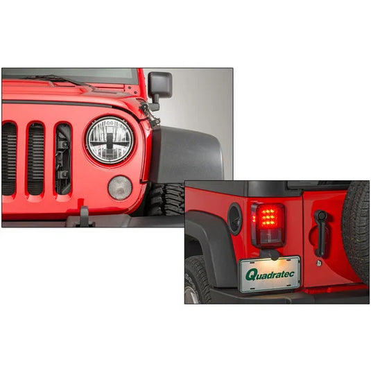 Quadratec Gen II LED Headlights & LED Tail Lights for 07-18 Jeep Wrangler JK