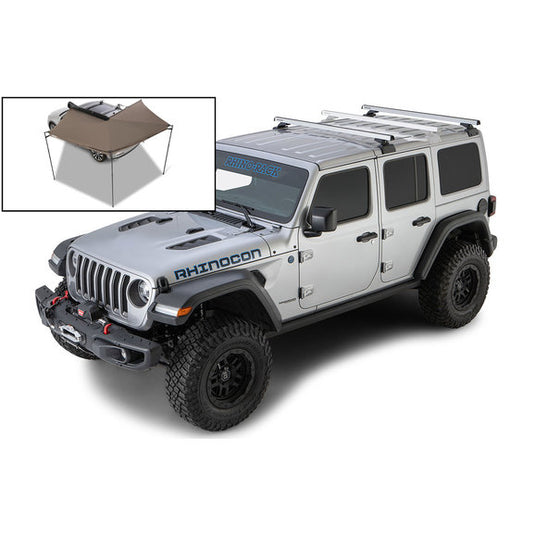 Rhino-Rack HD 59" 2-Bar Backbone Roof Rack for 18-24 Jeep Wrangler JL Unlimited with Hardtop