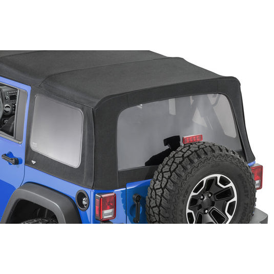 MasterTop Complete Replacement Soft Top Window Kits for 07-18 Jeep Wrangler JK Unlimited 4-Door with Original Factory Soft Top