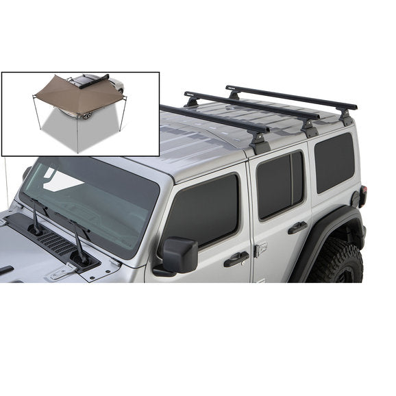 Load image into Gallery viewer, Rhino-Rack 3-Bar Backbone Roof Rack with Quick Mount Legs for 18-24 Jeep Wrangler JL Unlimited with Hardtop
