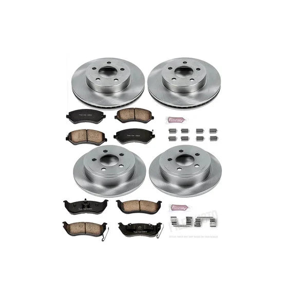 Power Stop KOE2162 Front & Rear Z16 Autospecialty Daily Driver OE Brake Kit for 03-07 Jeep Liberty KJ