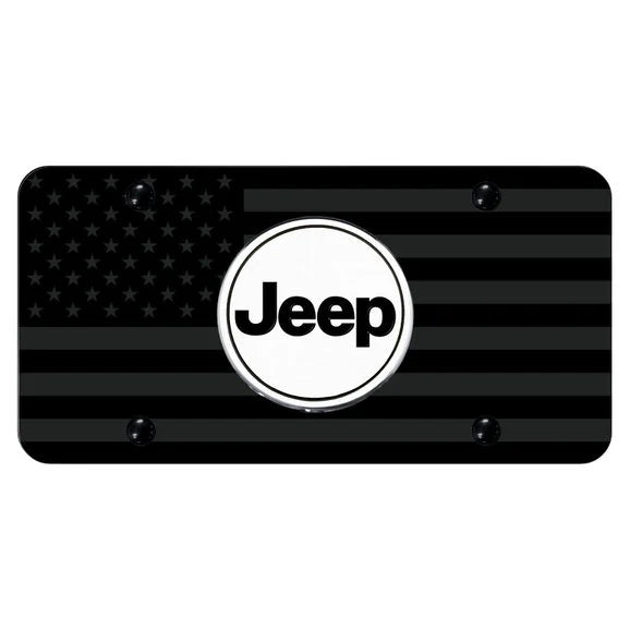 Load image into Gallery viewer, Automotive Gold Laser Etched Jeep Word License Plate
