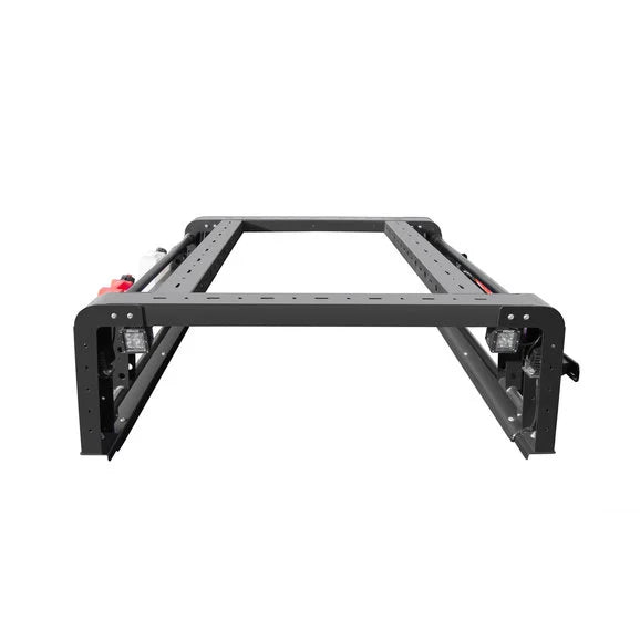 Load image into Gallery viewer, ZROADZ Z834101 Overland Access Rack With Side Gates &amp; (4) 3 Inch ZROADZ LED Pod Lights for 20-21 Jeep Gladiator JT
