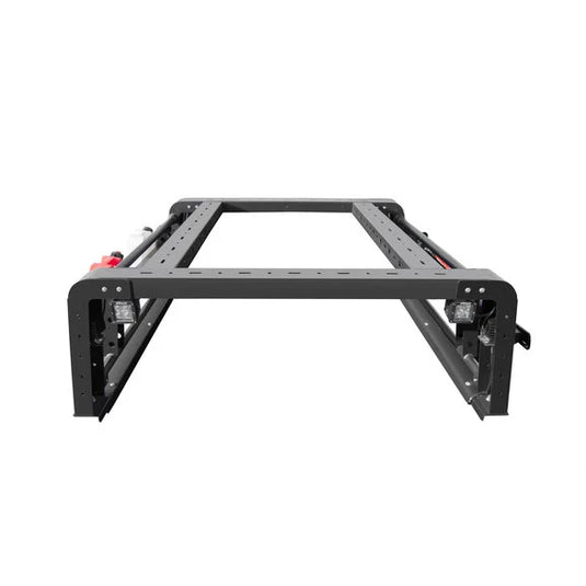 ZROADZ Z834101 Overland Access Rack With Side Gates & (4) 3 Inch ZROADZ LED Pod Lights for 20-21 Jeep Gladiator JT