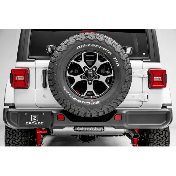 Load image into Gallery viewer, ZROADZ Z394951-KIT Rear Spare Tire LED Brackets with (2) 3&quot; Led Light Pods for 18-24 Jeep Wrangler JL
