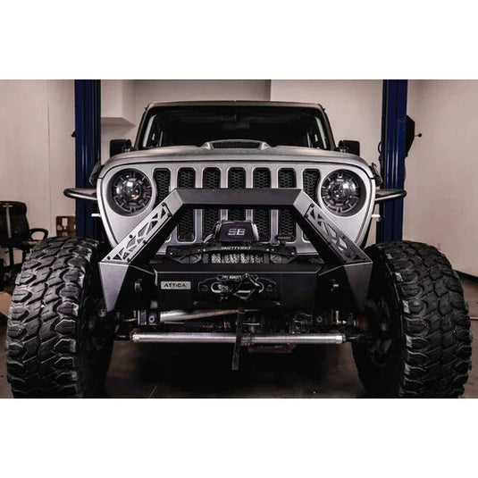 Attica 4x4 ATTJL01A106-BX Terra Series Front Stubby Bumper for 18-24 Jeep Wrangler JL & Gladiator JT