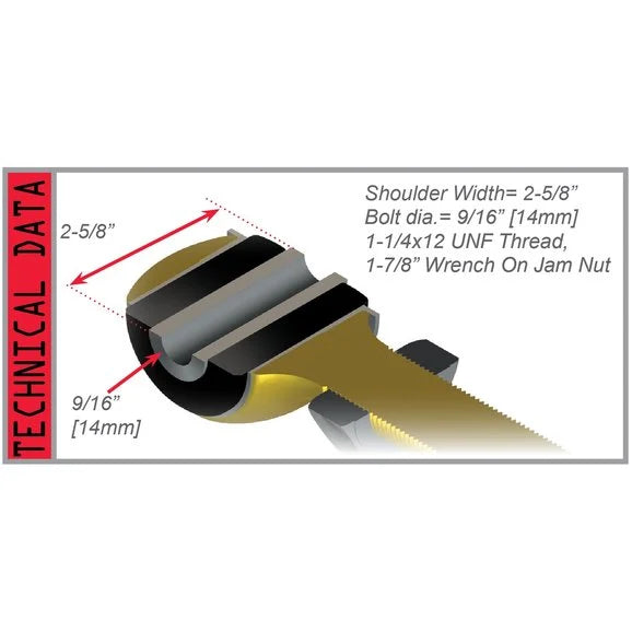 Load image into Gallery viewer, Teraflex 4915161 Large Lower Clevite Rubber Bushing for 97-06 Jeep Wrangler TJ with Adjustable Lower Flexarms
