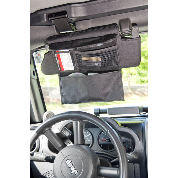 Load image into Gallery viewer, Rugged Ridge 13305.07 Sun Visor Organizer Covers for 07-09 Jeep Wrangler JK
