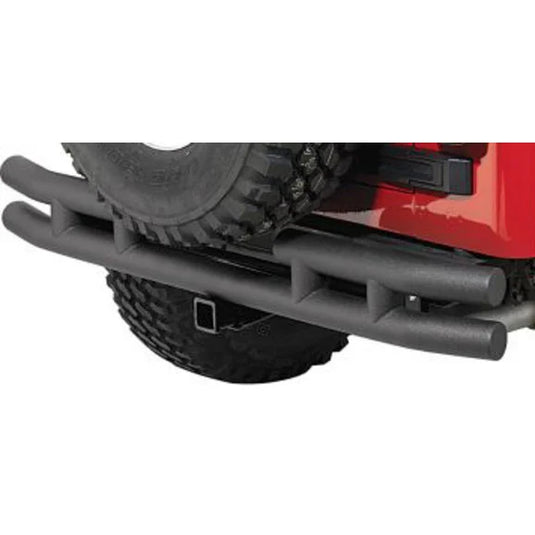 Quadratec QR3 Dual-Tube Rear Bumper with Hitch for 55-86 Jeep CJ5 & CJ7